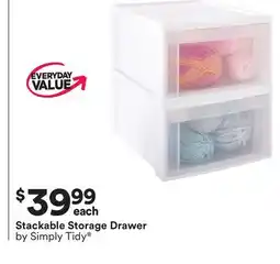 Michaels Stackable Storage Drawer by Simply Tidy offer