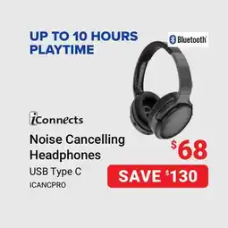 Visions Electronics Noise Cancelling Headphones offer