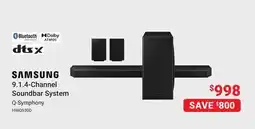 Visions Electronics Samsung 9.1. 4-Channel Soundbar System offer