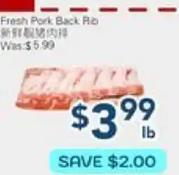 Oceans Fresh Food Market Fresh Pork Back Rib offer