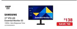 Visions Electronics SAMSUNG 27 IPS LED Essential Monitor S3 offer