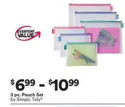 Michaels 3 pc. Pouch Set by Simply Tidy offer