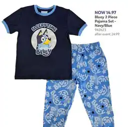 Babies 'R' Us Bluey 2 Piece Pajama Set - Navy/Blue offer