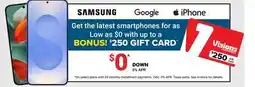 Visions Electronics BONUS $250 Gift Card offer