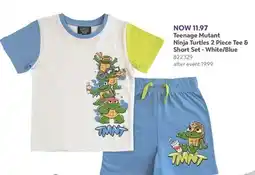 Babies 'R' Us Teenage Mutant Ninja Turties 2 Piece Tee & Short Set - White/Blue offer