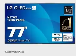 Visions Electronics LG 77 OLED evo AI G5WUA Smart TV NATIVE 120Hz PANEL offer