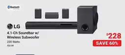 Visions Electronics 4.1-Ch Soundbar w/ Wireless Subwoofer offer