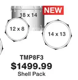 Long & McQuade Shell Pack TMP8F3 offer