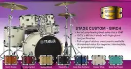 Long & McQuade YAMAHA STAGE CUSTOM - BIRCH DRUM offer