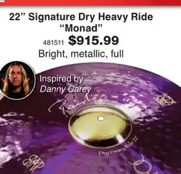 Long & McQuade 22 Signature Dry Heavy Ride Monad offer