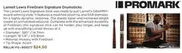 Long & McQuade Promark Larnell Lewis FireGrain Signature Drumsticks offer