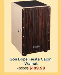 Long & McQuade Gon Bops Fiesta Cajon, Walnut offer