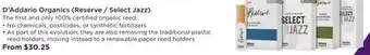 Long & McQuade D'Addario Organics (Reserve / Select Jazz) offer