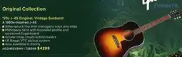Long & McQuade Original Collection '50s J-45 Original, Vintage Sunburst offer