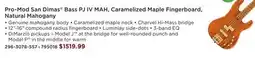 Long & McQuade Charvel Pro-Mod San Dimas Bass PJ IV MAH, Caramelized Maple Fingerboard, Natural Mahogany offer