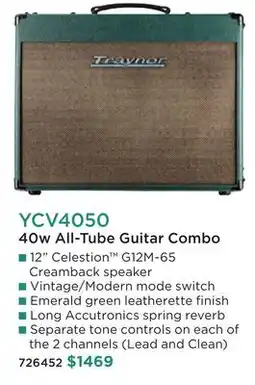 Long & McQuade YCV4050 40w All-Tube Guitar Combo offer
