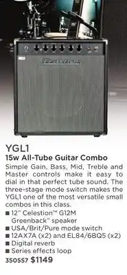 Long & McQuade Traynor 15w All-Tube Guitar Combo offer