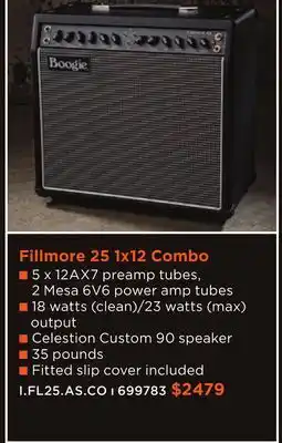 Long & McQuade Fillmore 25 1x12 Combo offer