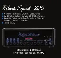 Long & McQuade Black Spirit 200 Head offer