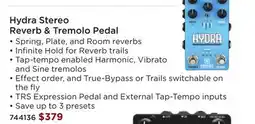 Long & McQuade Hydra Stereo Reverb & Tremolo Pedal offer