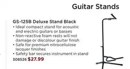 Long & McQuade Guitar Stands GS-125B Deluxe Stand Black offer