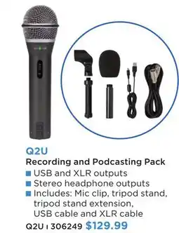 Long & McQuade Q2U Recording and Podcasting Pack offer