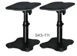 Long & McQuade Yorkville Monitor Platforms SKS-T11 Adjustable Desktop Monitor Stands offer