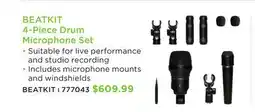 Long & McQuade BEATKIT 4-Piece Drum Microphone Set offer