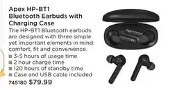 Long & McQuade APEX Apex HP-BT1 Bluetooth Earbuds with, Charging Case offer