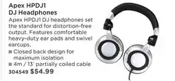 Long & McQuade Apex HPDJ1 DJ Headphones offer