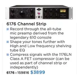 Long & McQuade 6176 Channel Strip offer