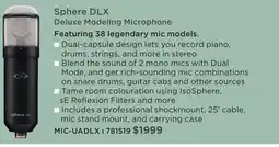 Long & McQuade Sphere DLX Deluxe Modeling Microphone offer