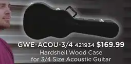 Long & McQuade Hardshell Wood Case for 3/4 Size Acoustic Guitar offer