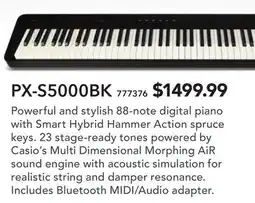 Long & McQuade CASIO Privia When Your Music Matters offer