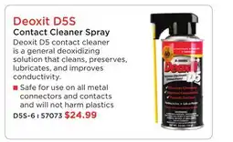 Long & McQuade Deoxit D5S Contact Cleaner Spray offer