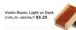 Long & McQuade CARLTON Violin Rosin, Light or Dark offer