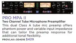 Long & McQuade ART PRO MPA II PROVLAII offer