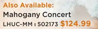 Long & McQuade Mahogany Concert offer