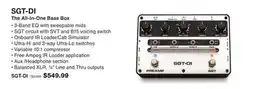 Long & McQuade PREAMP SGT-DI The All-In-One Bass Box offer