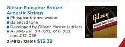 Long & McQuade Gibson Phosphor Bronze Acoustic Strings offer