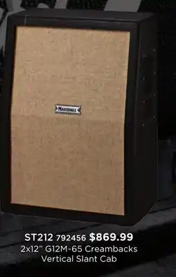 Long & McQuade Marshall 2x12 G12M-65 Creambacks Vertical Slant Cab offer