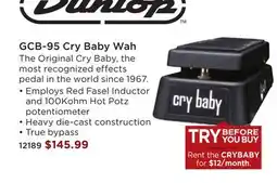 Long & McQuade Dunlop GCB-95 Cry Baby Wah offer