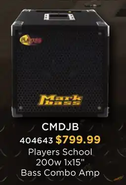 Long & McQuade Players School 200w 1x15 Bass Combo Amp offer