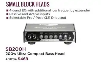 Long & McQuade TRAYNOR SMALL BLOCK HEADS offer