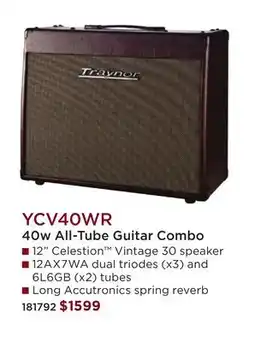 Long & McQuade Traynor 40w All-Tube Guitar Combo offer