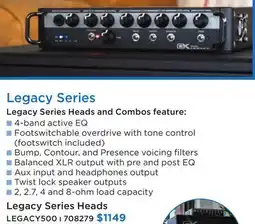 Long & McQuade Gallien-Krueger Legacy Series offer