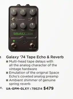 Long & McQuade Galaxy '74 Tape Echo & Reverb offer