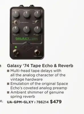 Long & McQuade Galaxy '74 Tape Echo & Reverb offer