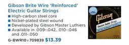 Long & McQuade Gibson Brite Wire 'Reinforced' Electric Guitar Strings offer