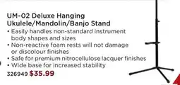 Long & McQuade UM-02 Deluxe Hanging Ukulele/Mandolin/Banjo Stand offer